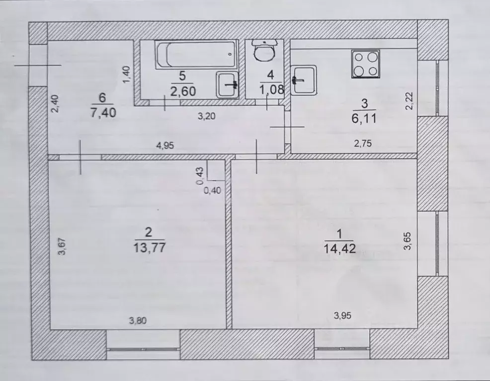 2-к кв. Ульяновская область, Ульяновск ул. Калнина, 7 (45.4 м) - Фото 2