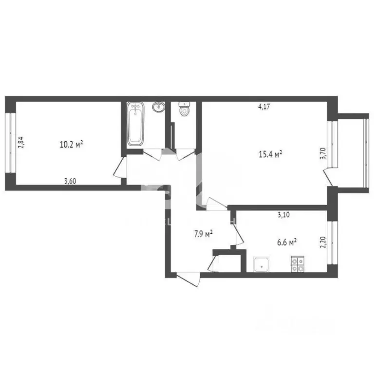 2-к кв. Новосибирская область, Новосибирск Степная ул., 63 (44.5 м) - Фото 1