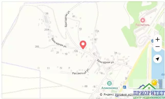 Участок в посёлок Аликоновка, Бригадная улица (12.3 м) - Фото 1