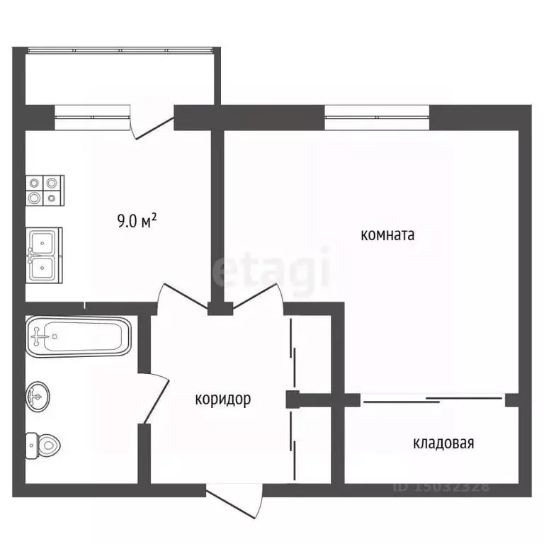 1-к кв. Владимирская область, Муром ул. Артема, 39 (36.3 м) - Фото 1