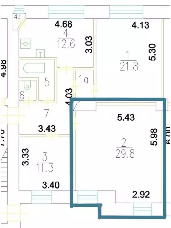 Комната Москва Новорязанская ул., 38 (29.8 м) - Фото 2