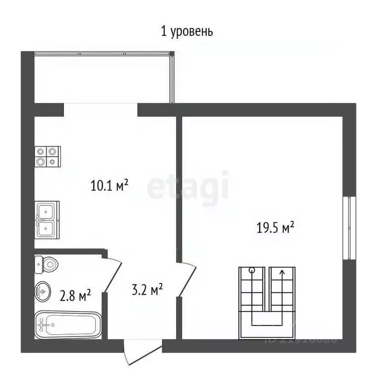 2-к кв. Калининградская область, Гурьевск ул. Лермонтова, 2В (66.1 м) - Фото 2