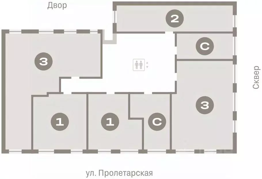 1-к кв. Курганская область, Курган Центральный жилрайон, Дом Кино ... - Фото 1