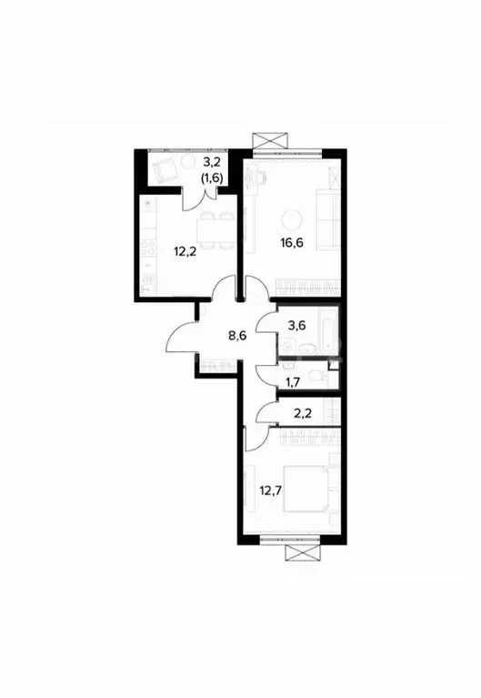 2-к кв. Московская область, Ленинский городской округ, пос. Битца ... - Фото 1