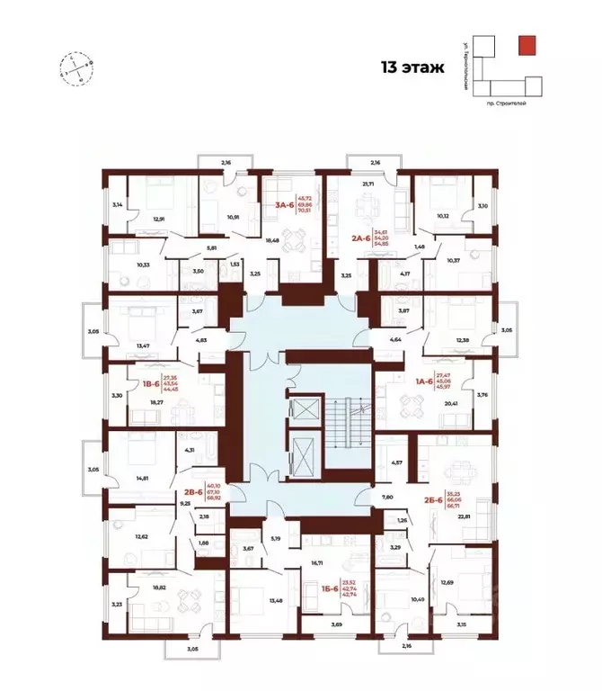 2-к кв. Пензенская область, Пенза Арбери жилой комплекс (68.92 м) - Фото 2
