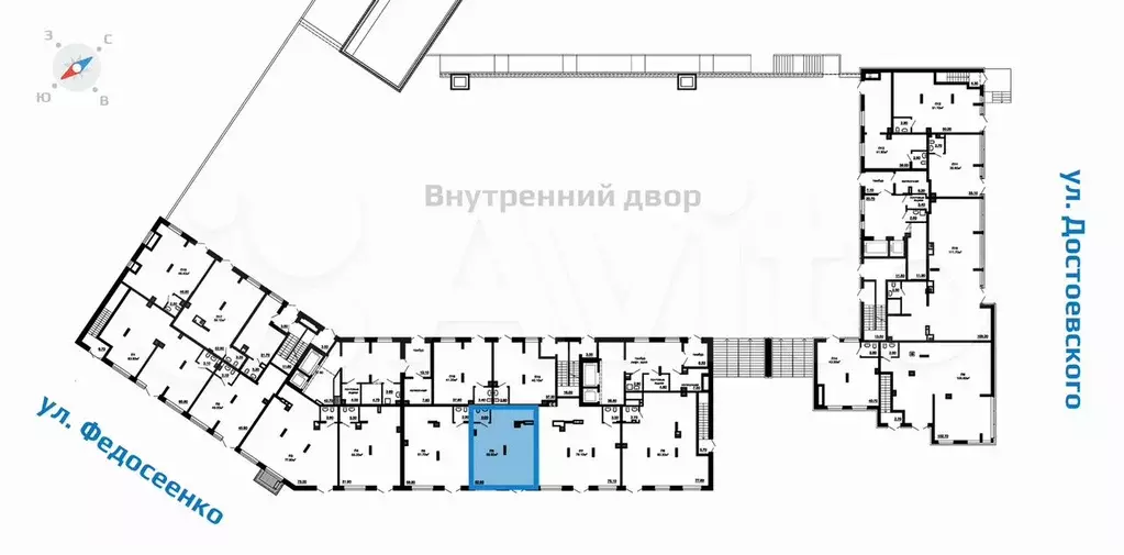 Помещение для бизнеса в ЖК  2Д Федосеенко , 55.9 м - Фото 1