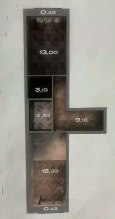 1-к кв. Татарстан, Казань Адмиралтейская ул., 2 (48.8 м) - Фото 2