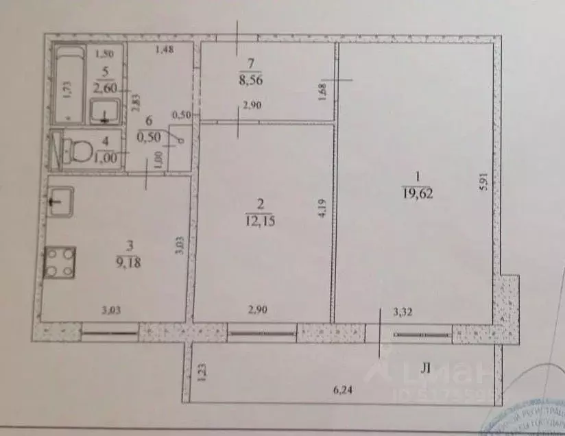 2-к кв. Ульяновская область, Ульяновск Промышленная ул., 89 (53.7 м) - Фото 1