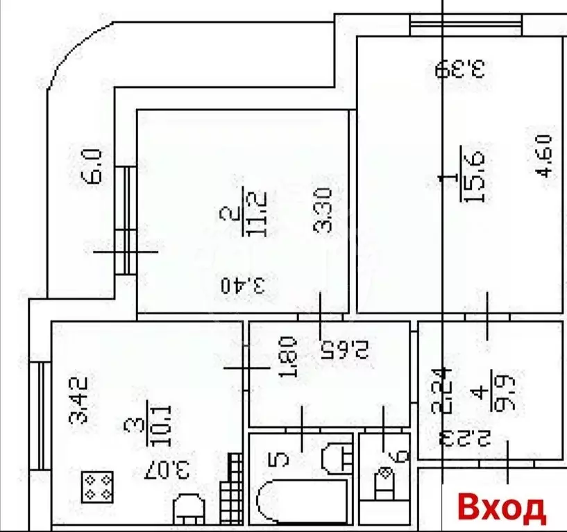 2-к кв. Санкт-Петербург Малая Бухарестская ул., 3 (50.4 м) - Фото 1