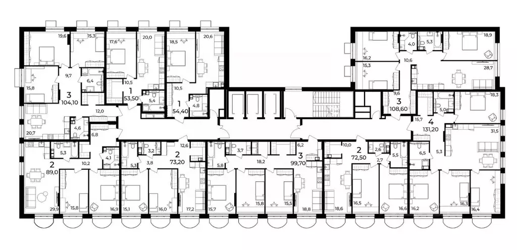 2-к кв. Нижегородская область, Нижний Новгород ул. Воровского, 8 (72.4 ... - Фото 2