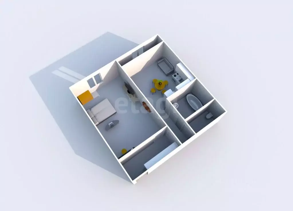 1-к кв. Сахалинская область, Анивский городской округ, с. Троицкое ул. ... - Фото 2