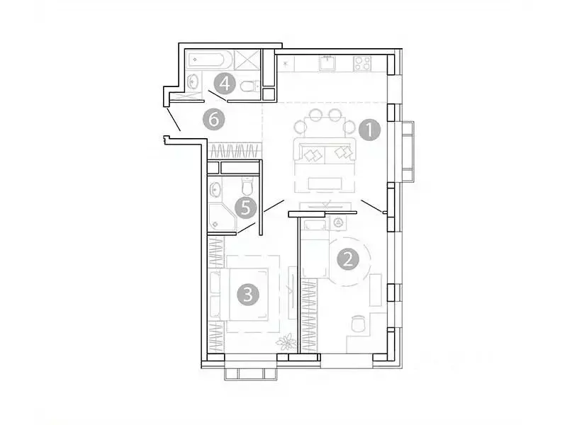 3-к кв. Забайкальский край, Чита 1-я Коллективная ул., 6 СТР (63.72 м) - Фото 1