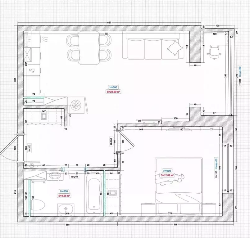 1-к кв. Калужская область, Обнинск ул. Славского, 10 (46.0 м) - Фото 2