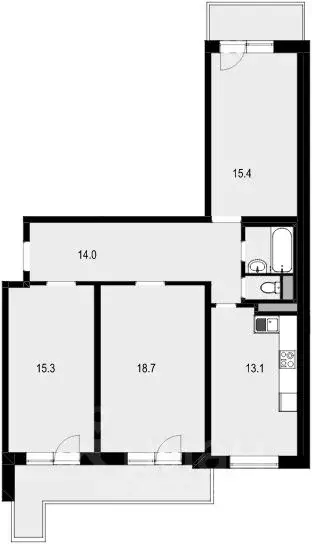 3-к кв. Москва ул. Твардовского, 4К1 (80.3 м) - Фото 1