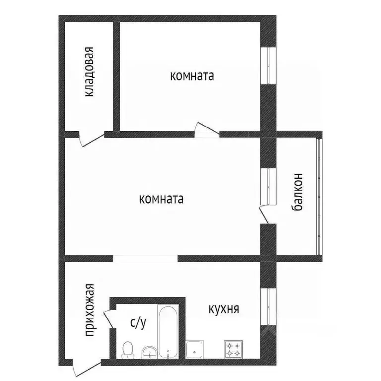 2-к кв. Курганская область, Курган ул. Кремлева, 4А (45.8 м) - Фото 1