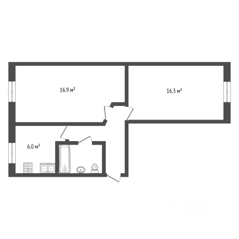 2-к кв. Тюменская область, Тюмень ул. Червишевский Тракт, 60 (47.6 м) - Фото 2