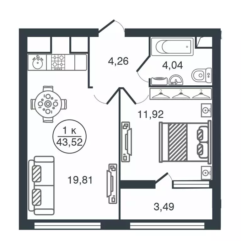 1-комнатная квартира: Тверь, улица Левитана, 76Б (43.52 м) - Фото 1