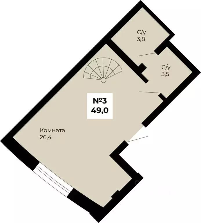 2-к кв. Свердловская область, Сухой Лог ул. Белинского, 40 (49.0 м) - Фото 1