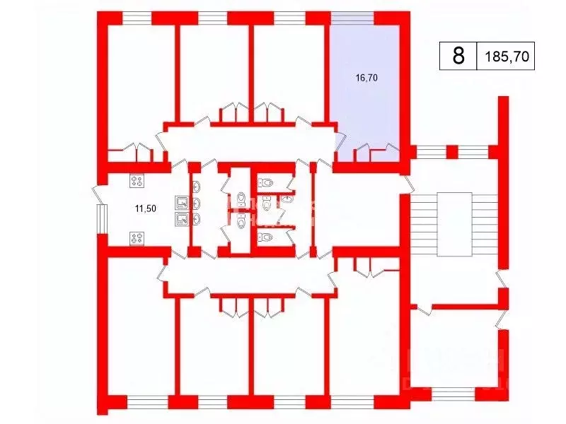 Комната Санкт-Петербург ул. Димитрова, 3К4 (16.7 м) - Фото 2
