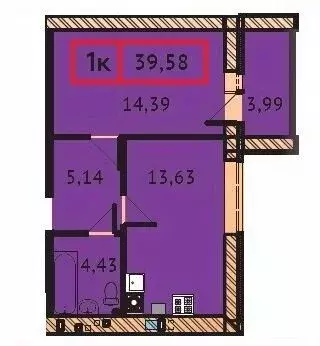 1-к кв. Ивановская область, Иваново Ивановская ул. (39.58 м) - Фото 0