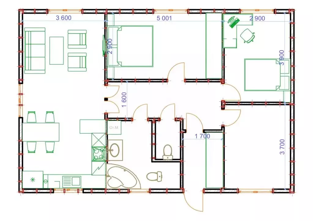 Дом в Хабаровский край, Хабаровский район, Тополевское с/пос, с. ... - Фото 2