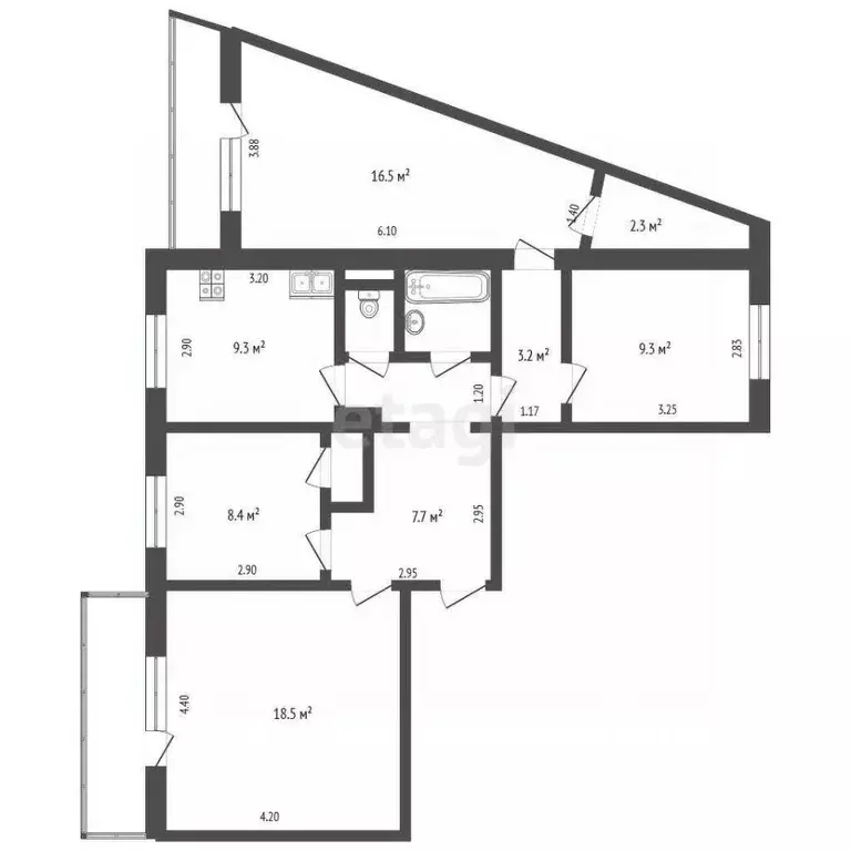 4-к кв. Кемеровская область, Кемерово ул. Свободы, 13а (82.6 м) - Фото 0