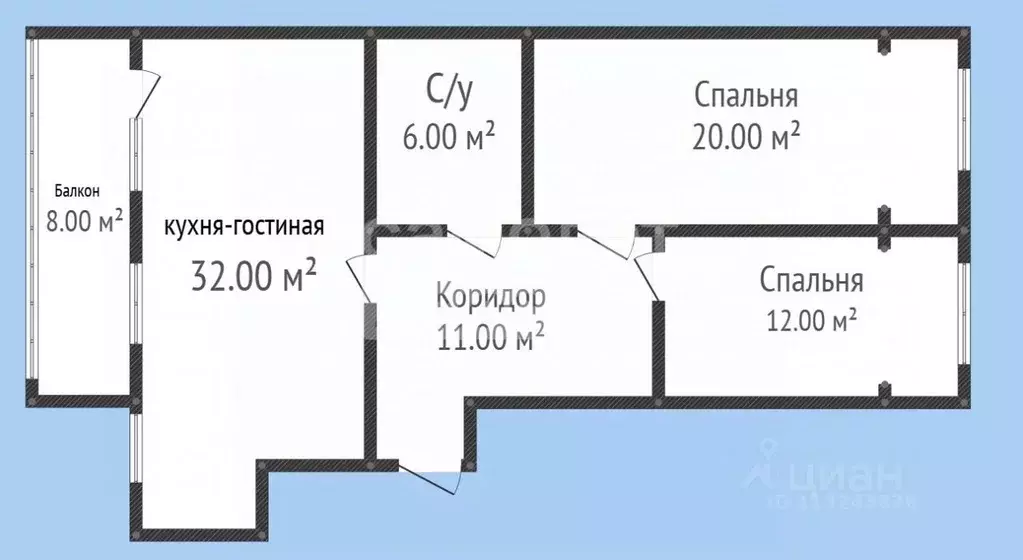 3-к кв. Дагестан, Махачкала ул. Магомедтагирова, 161Г (88.0 м) - Фото 2