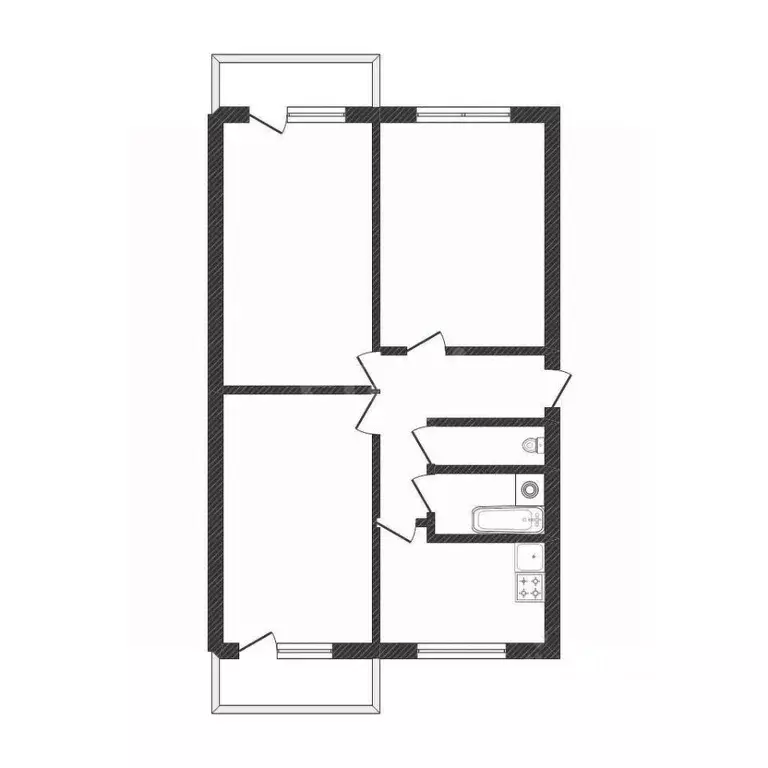 3-к кв. Алтайский край, Белокуриха ул. Академика Мясникова, 22/1 (60.7 ... - Фото 2