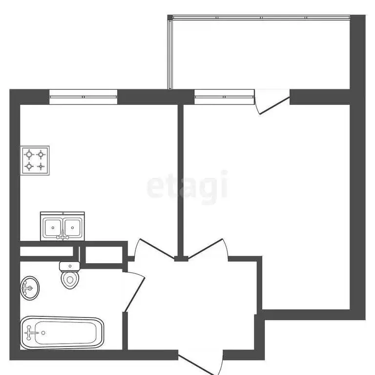 1-комнатная квартира: Санкт-Петербург, Черниговская улица, 13к2 (36.1 ... - Фото 1