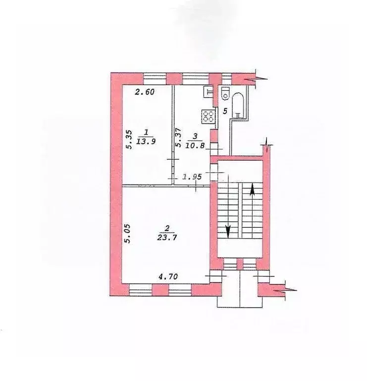 2-к кв. Новосибирская область, Новосибирск Красный просп., 69 (52.4 м) - Фото 2