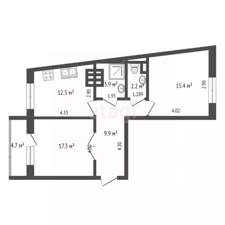 2-к кв. Крым, Феодосия ш. Симферопольское, 11к1 (61.7 м) - Фото 1