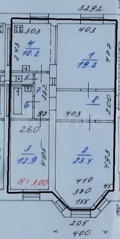 3-к. квартира, 82 м, 1/4 эт. - Фото 0