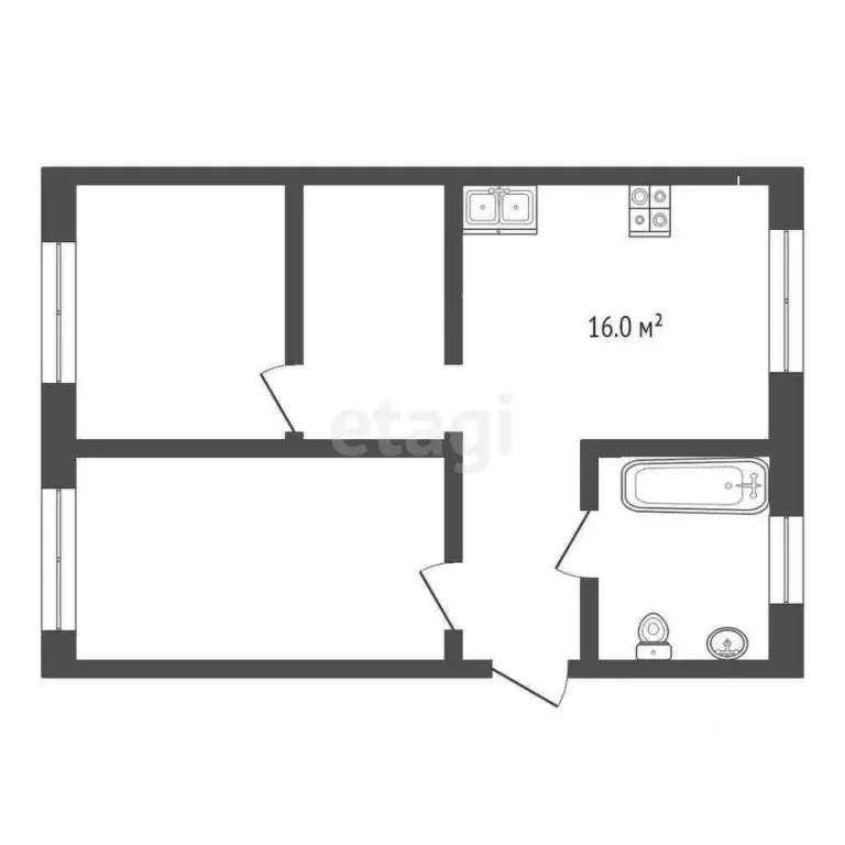 3-к кв. Тамбовская область, Тамбов Коммунальная ул., 70 (63.2 м) - Фото 2