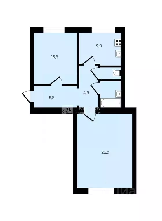 2-к кв. Москва Чапаевский пер., 18/1 (69.2 м) - Фото 1