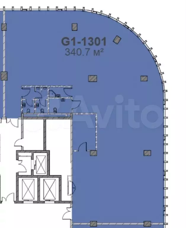 БЦ класса А офис 340,7 м2 - Фото 0