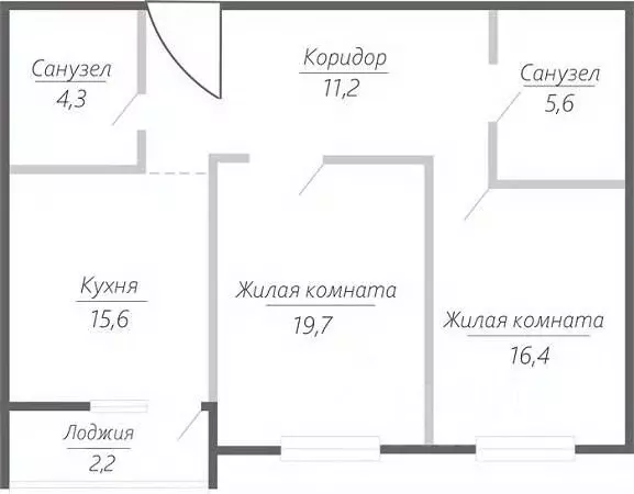 2-к кв. Самарская область, Тольятти ул. Фрунзе, 2В (75.0 м) - Фото 1