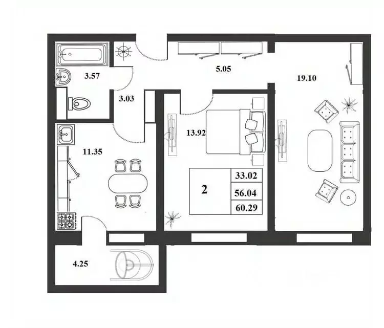 2-к кв. Новгородская область, Великий Новгород ул. Королева, 22к2 ... - Фото 1