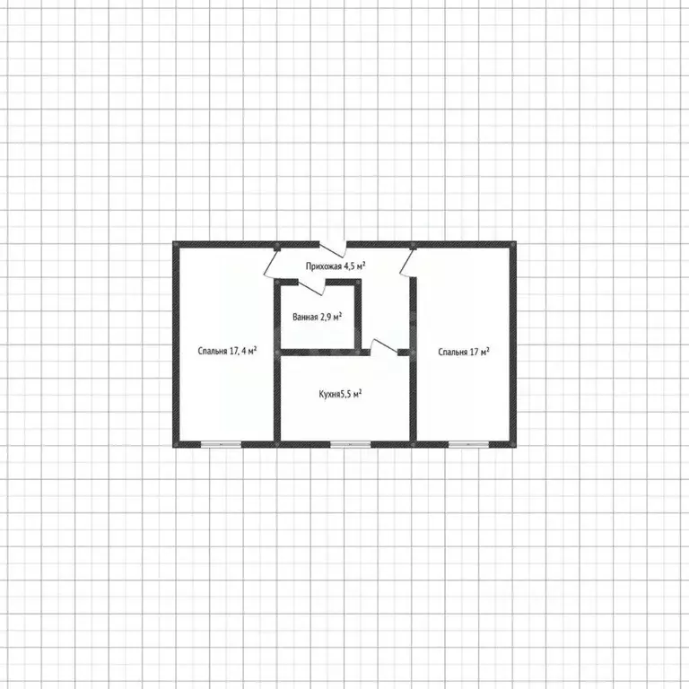 2-к кв. Адыгея, Майкоп Привокзальная ул., 175 (47.3 м) - Фото 1