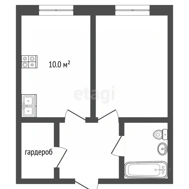 1-к кв. Севастополь ул. Горпищенко, 143к2 (36.8 м) - Фото 1