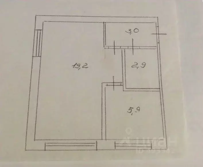 1-к кв. Самарская область, Новокуйбышевск ул. Гагарина, 22 (31.0 м) - Фото 2