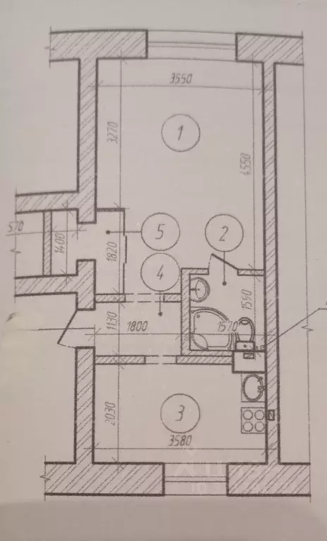 1-к кв. Омская область, Омск ул. 6-я Линия, 167а (30.0 м) - Фото 2