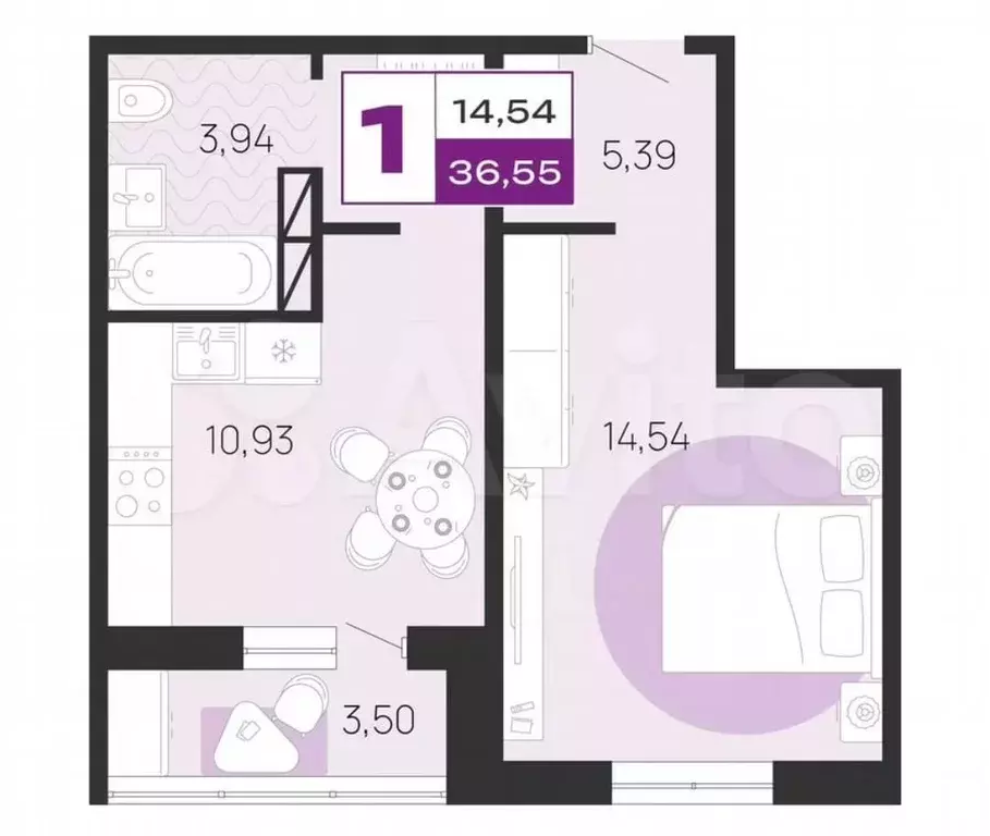 Продаётся 1-к квартира, 34.4 м - Фото 1