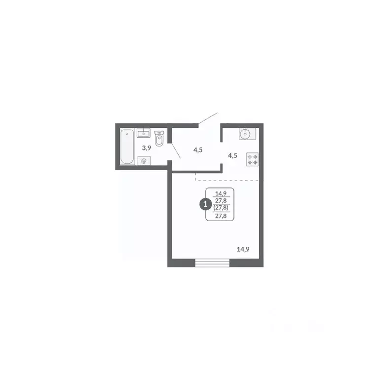 1-к кв. Кировская область, Киров ул. Потребкооперации, 34 (27.8 м) - Фото 0