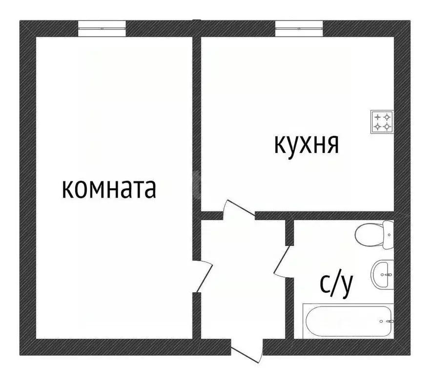1-к кв. Курганская область, Курган Новая ул., 4 (29.0 м) - Фото 0