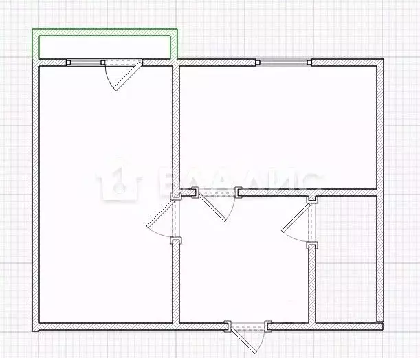 2-к кв. Пензенская область, Пенза Ульяновская ул., 52 (35.9 м) - Фото 2