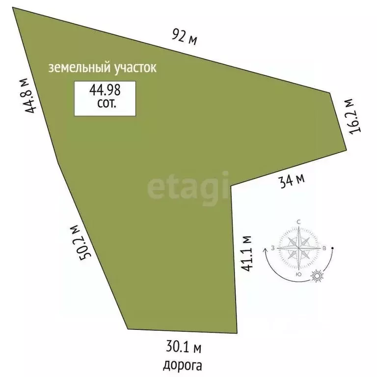 Участок в Крым, Феодосия ул. Судакская (44.98 сот.) - Фото 2