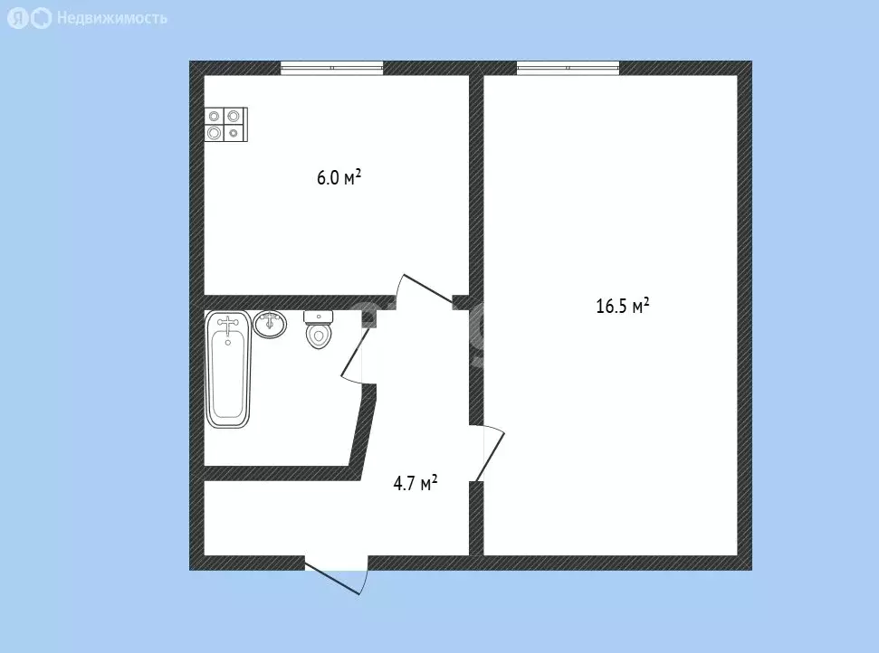 1-комнатная квартира: Черкесск, Международная улица, 7 (29.9 м) - Фото 1