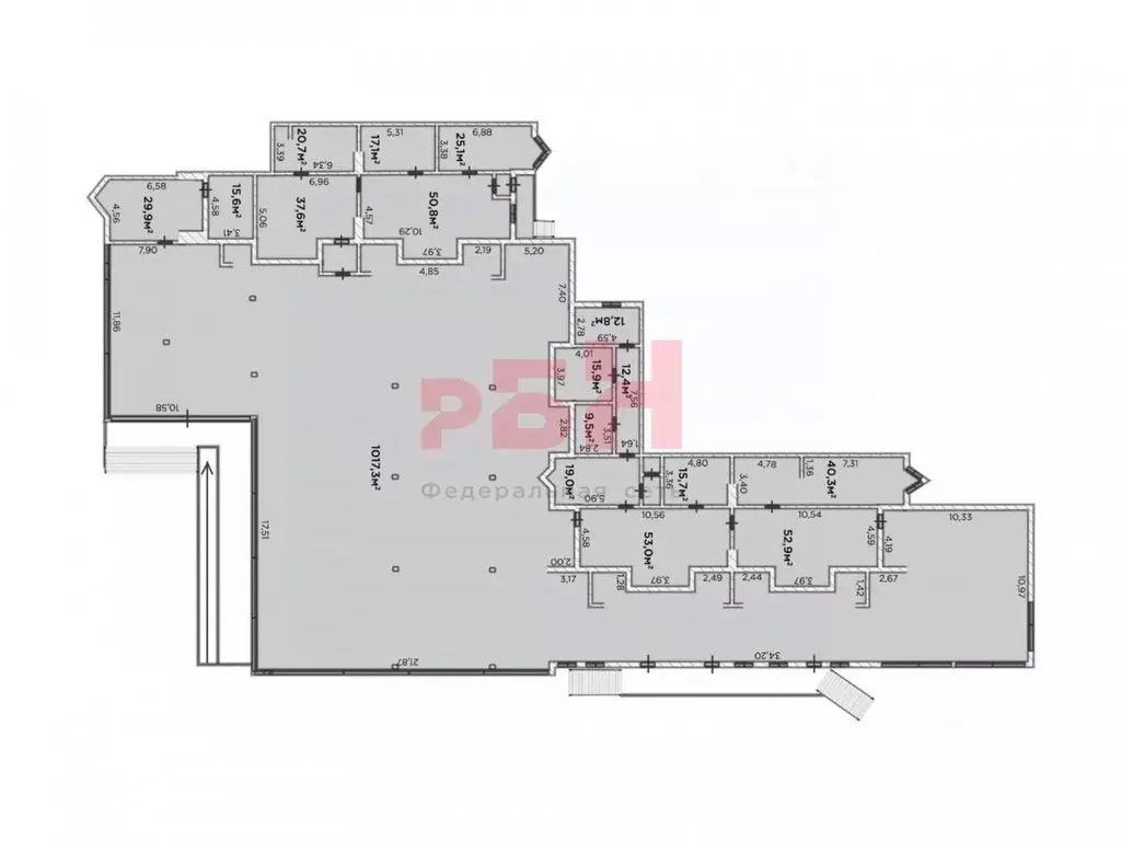Торговая площадь в Тюменская область, Тюмень ул. Николая Федорова, 12 ... - Фото 2