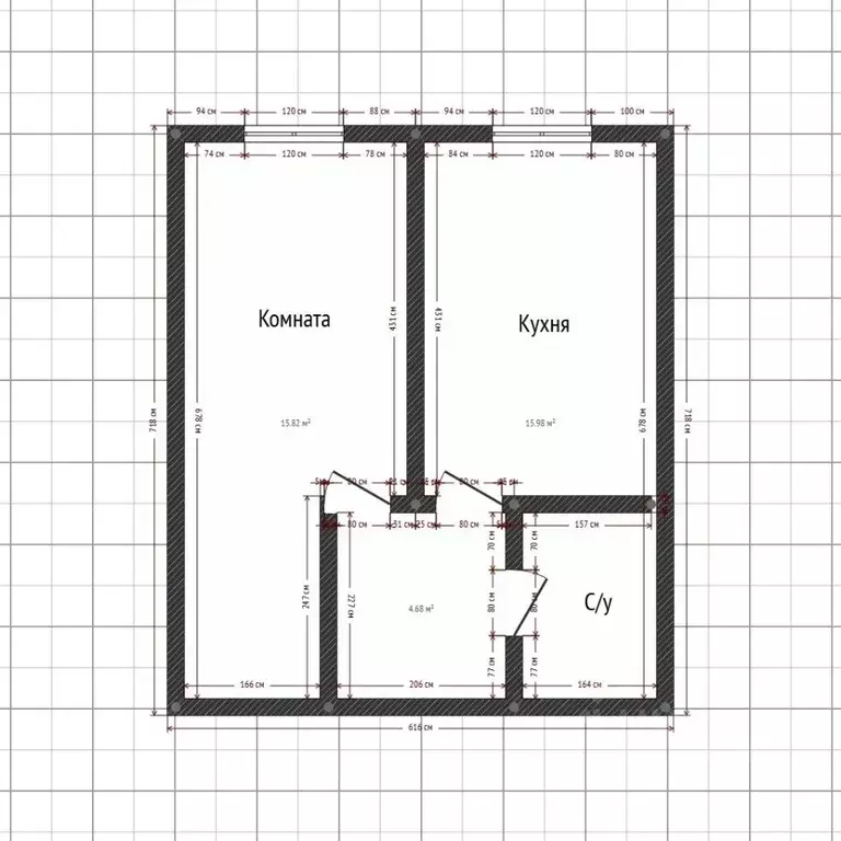 1-к кв. Краснодарский край, Новороссийск ул. Хворостянского, 21 (39.0 ... - Фото 2