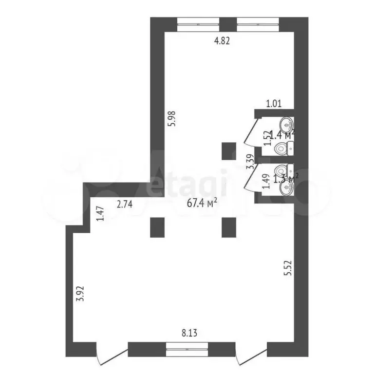 Продам торговое помещение, 70.1 м - Фото 0